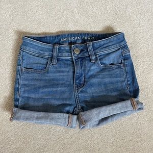 American Eagle High Rise Denim Shorts